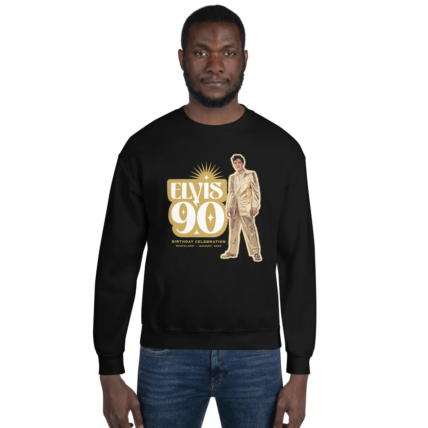 Elvis Presley 90th Birthday Unisex Crewneck Sweatshirt