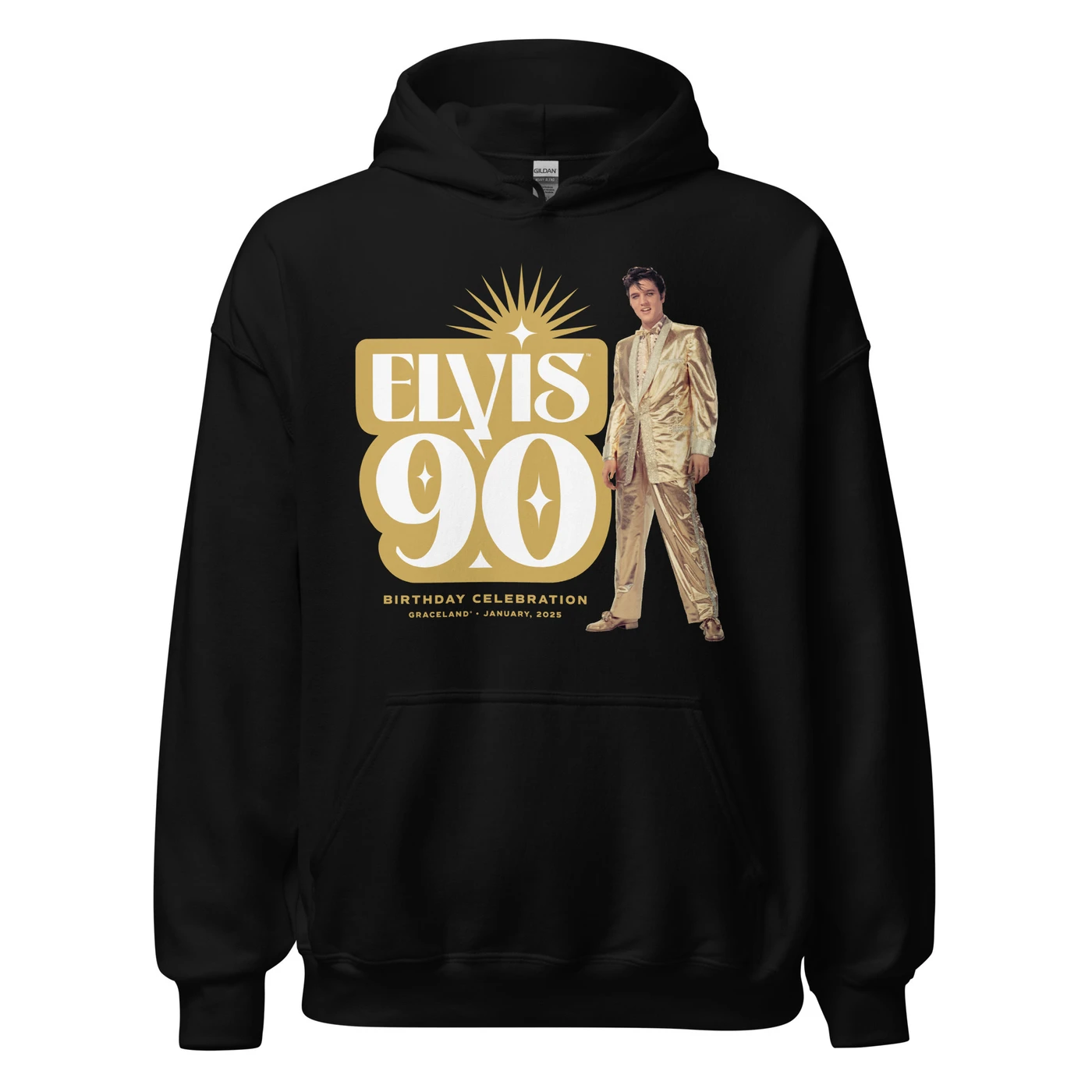 Elvis Presley 90th Birthday Unisex Pullover Hoodie