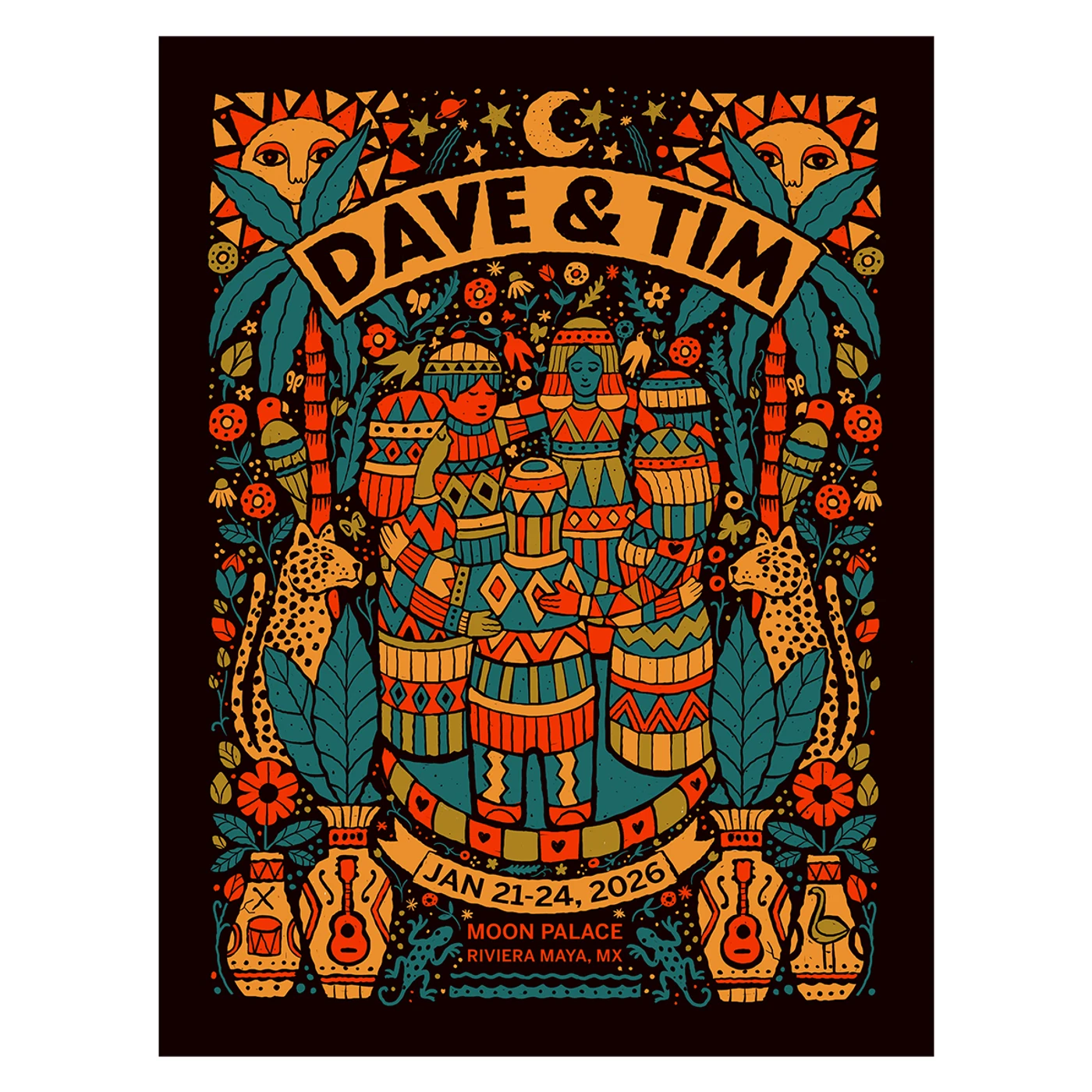 Dave Matthews Band Moon Palace Show Poster 01/21/26-01/24/26