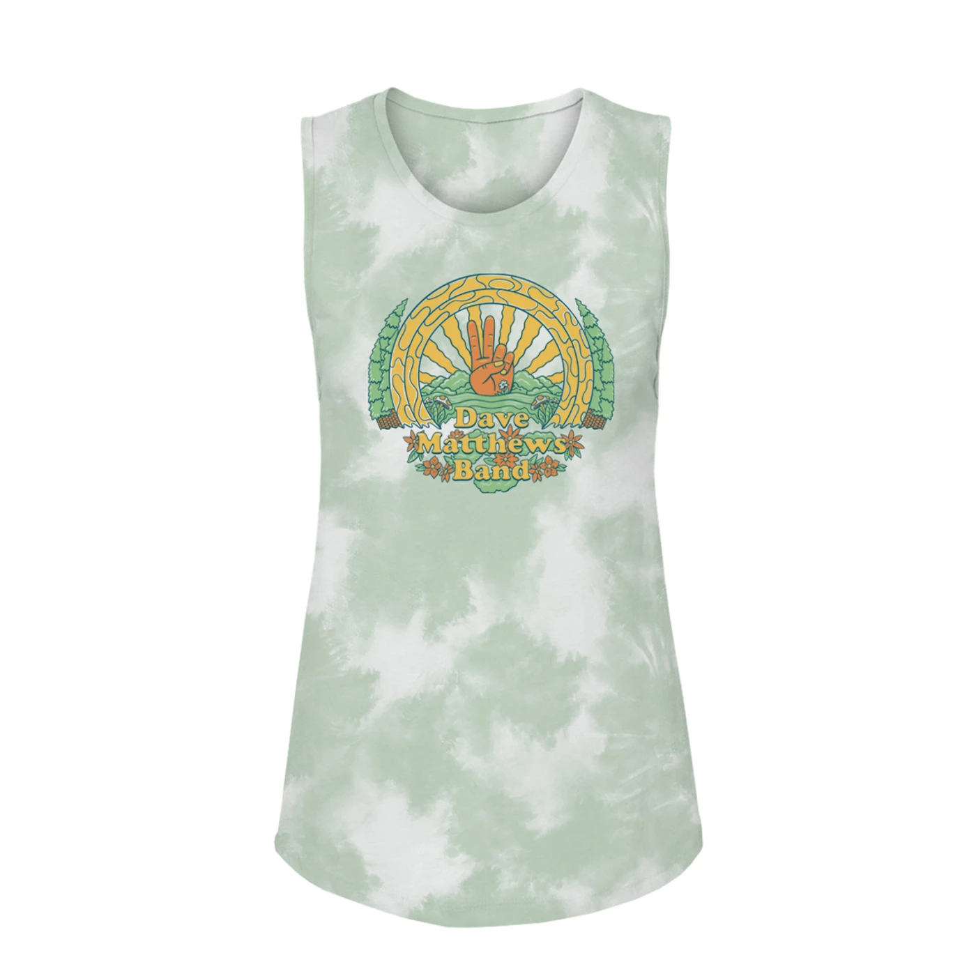 Dave Matthews Band Women's Peace Sign Tie Dye Tank