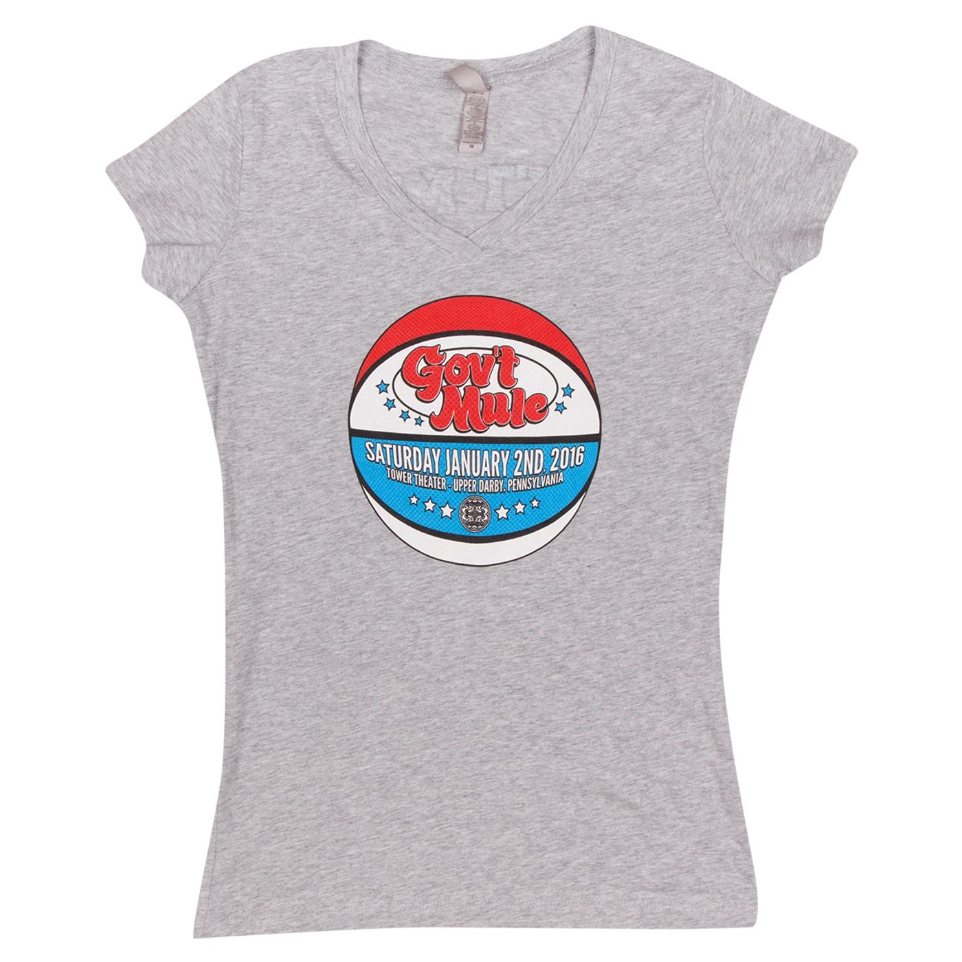 Gov't Mule Women’s Philly 2016 Basketball Logo Shirt