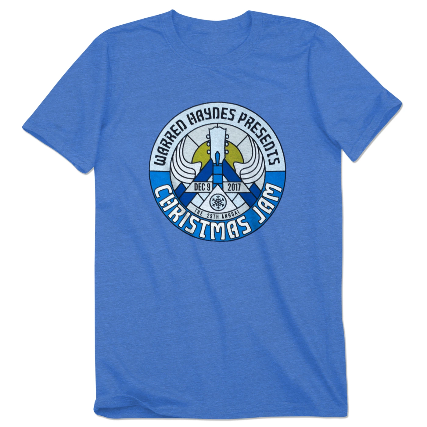 Warren Haynes 2017 Christmas Jam Round Guitar Logo T-Shirt