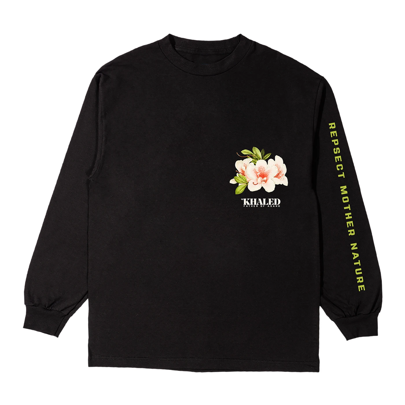 DJ Khaled Respect Mother Nature Black Long Sleeve T-shirt