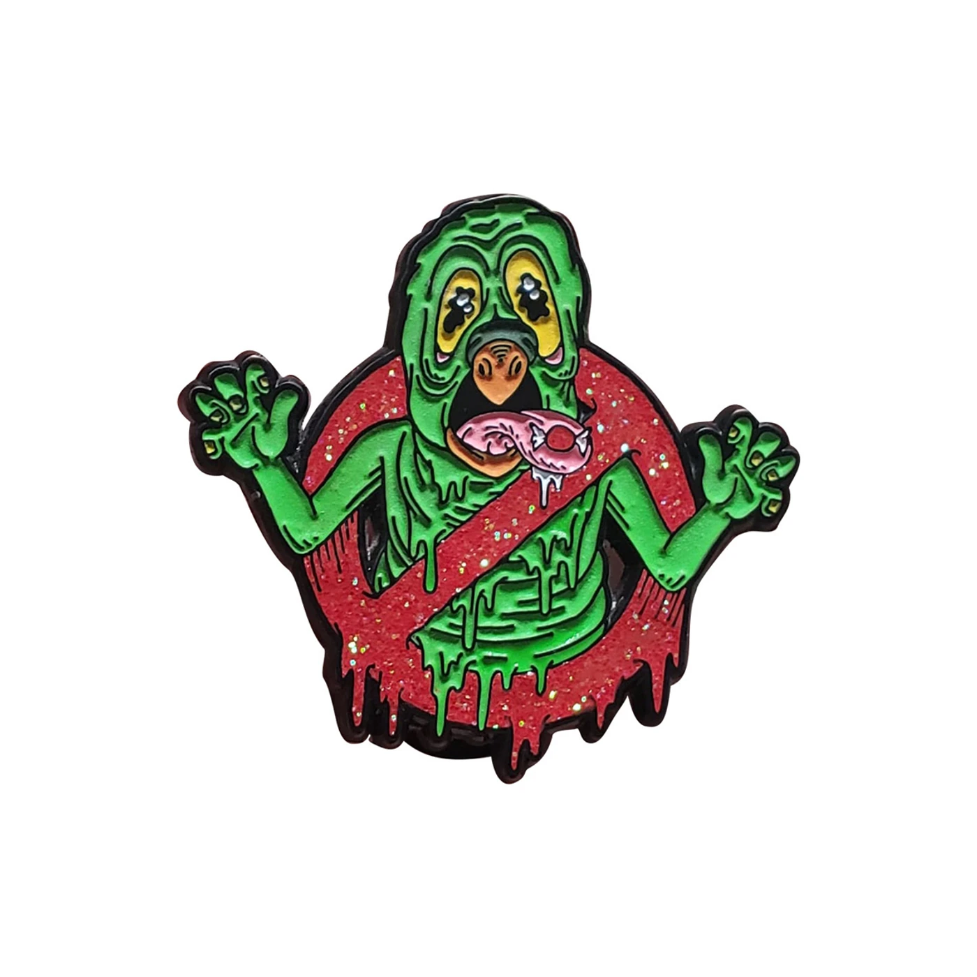 Pigeons Playing Ping Pong Ghostbuster Pin