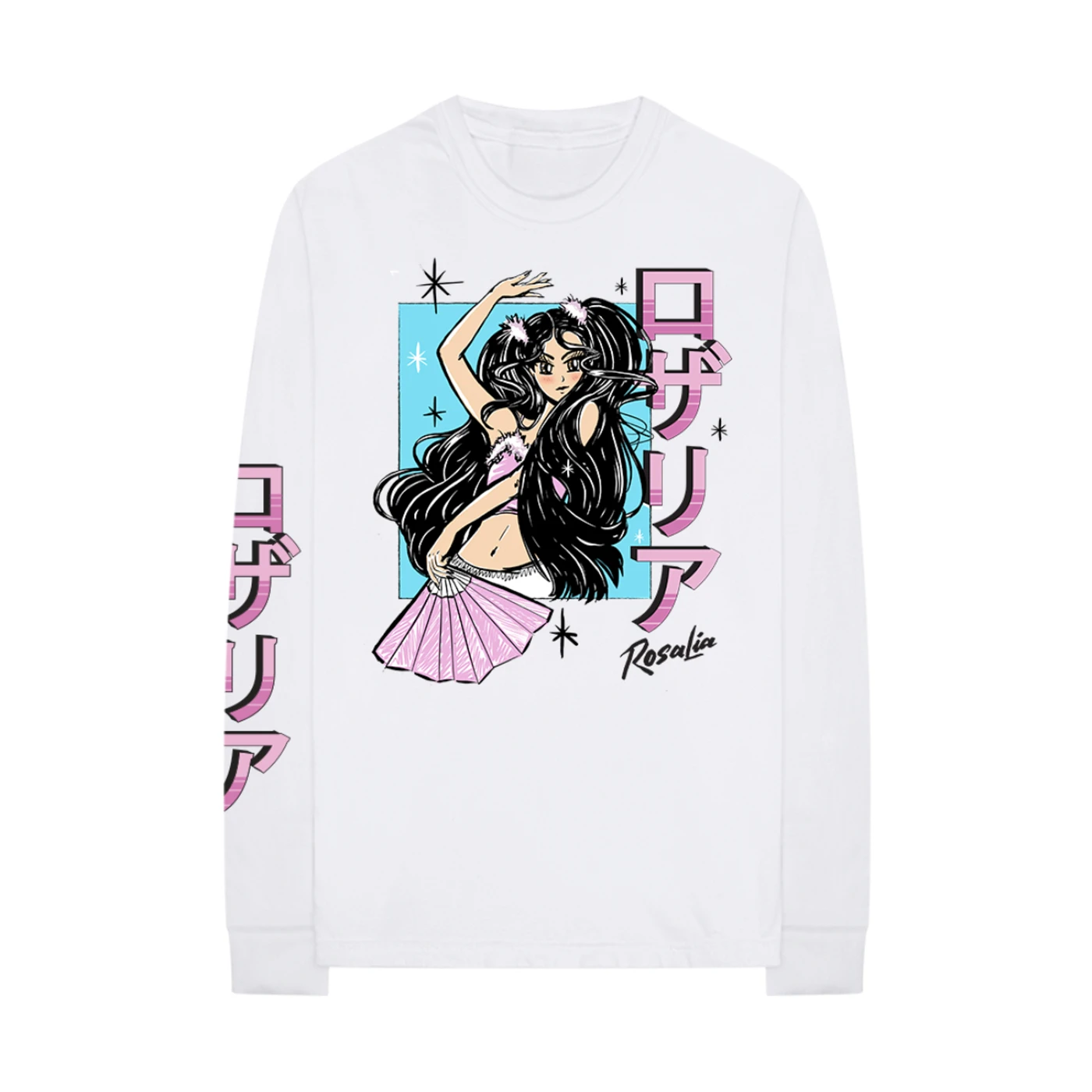 ROSALÍA Character White Long Sleeve Tee