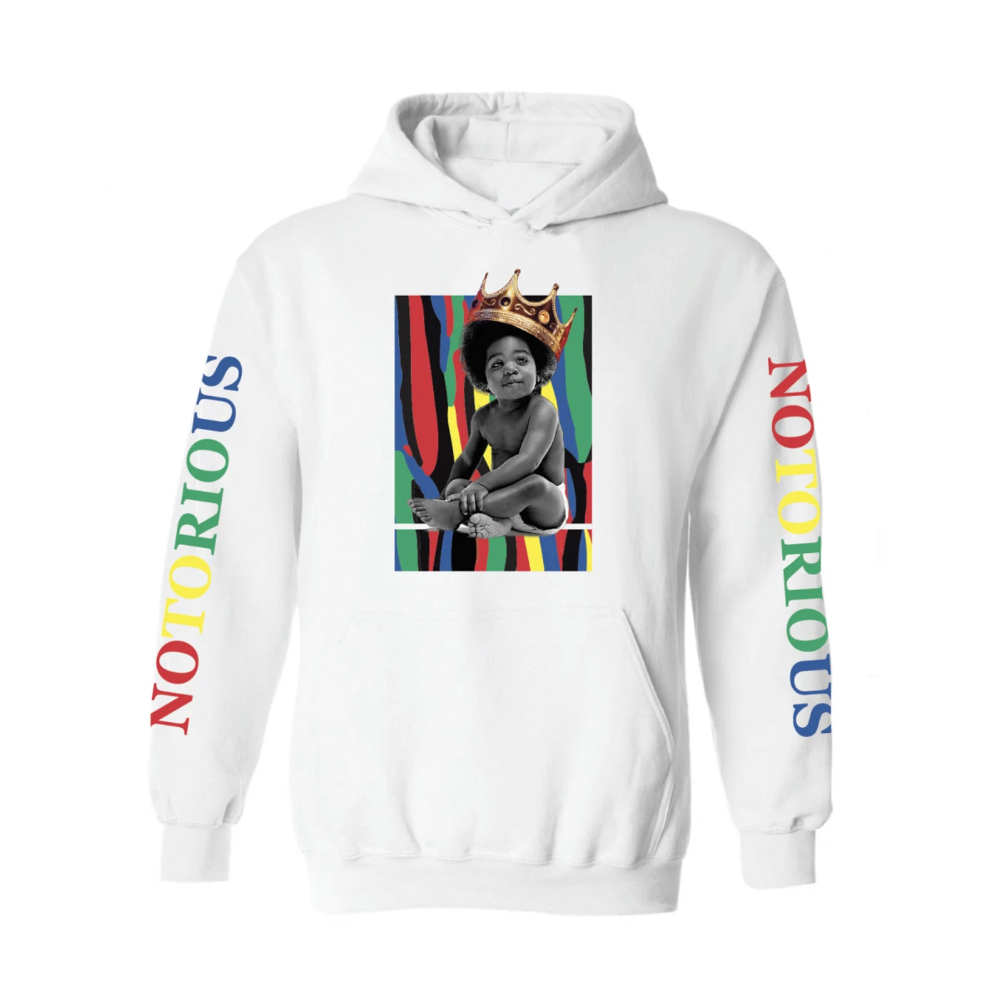 The Notorious B.I.G. Colorful Biggie Baby White Hoodie