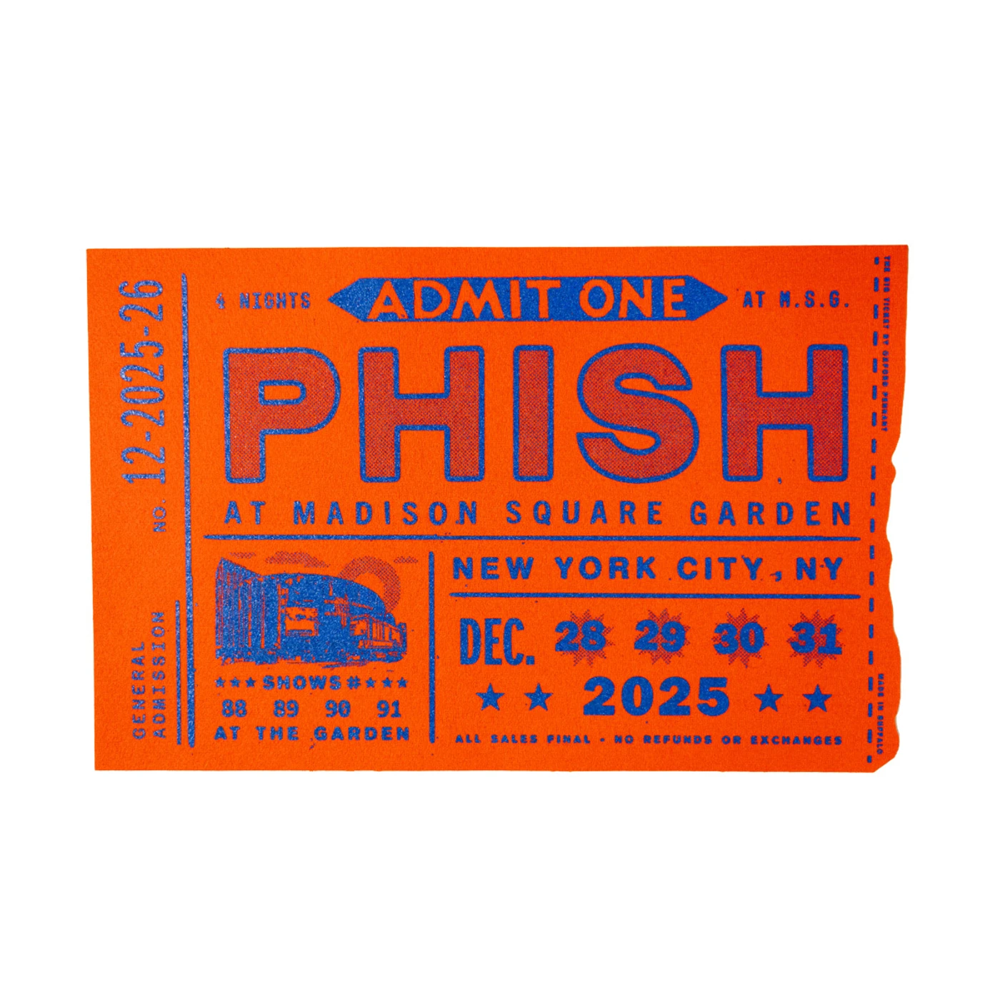 Phish Oxford Pennant New Years Run 25 Big Ticket