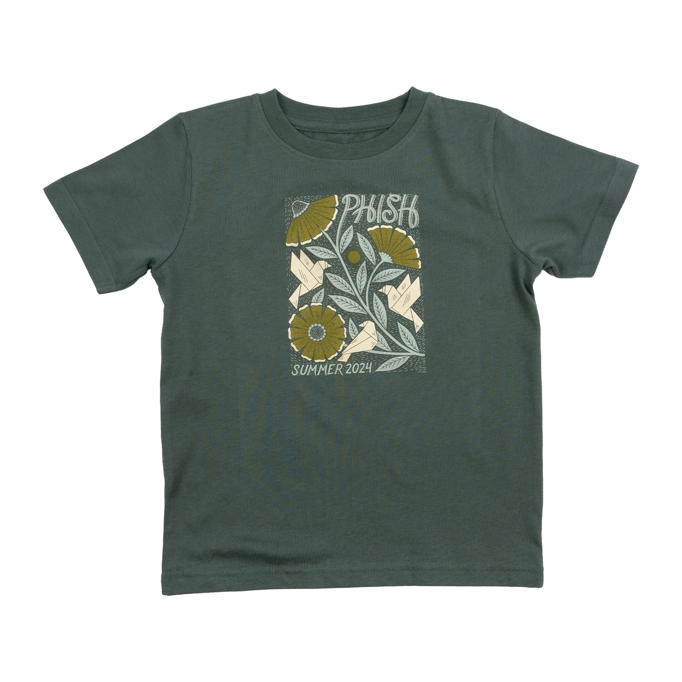 Phish Kid's Origami Flight Summer '24 Tee on Basil