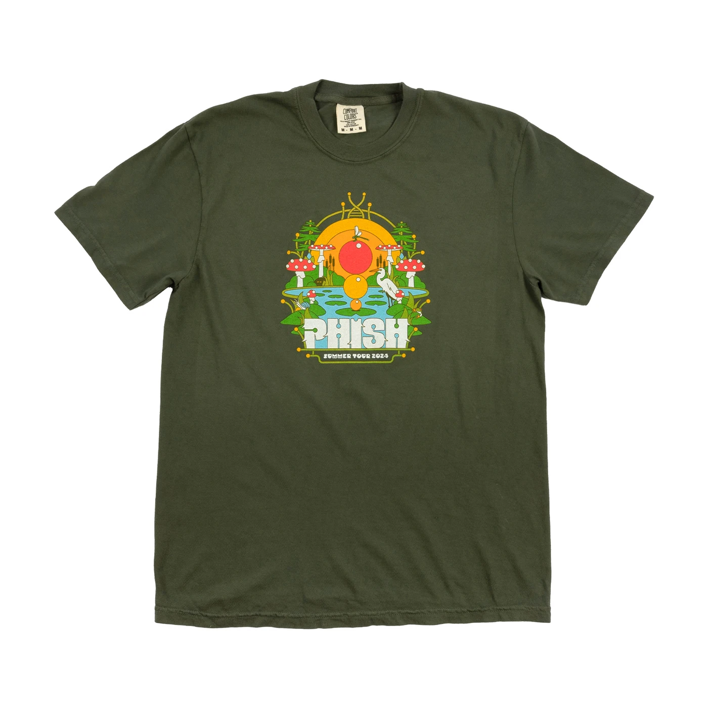 Phish Pond Life Summer 24 Tee on Sage Green