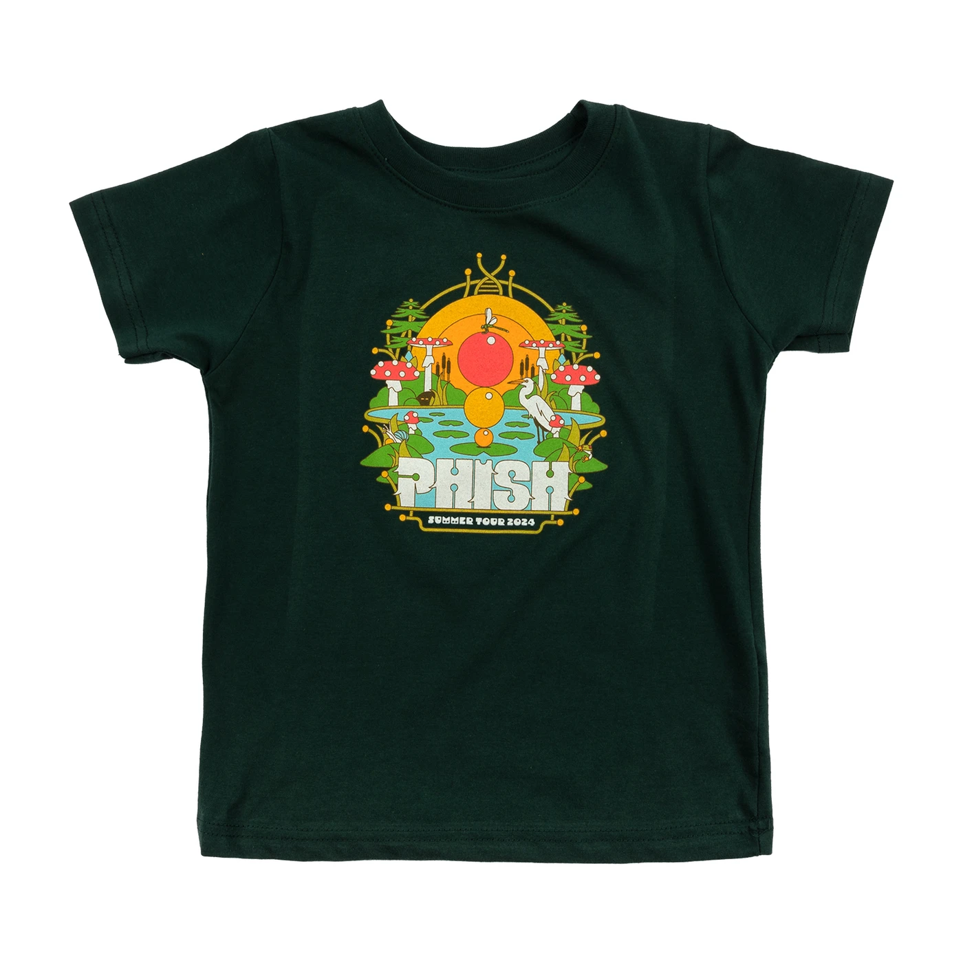 Phish Kids Pond Life Summer Tour 24 Tee on Forest