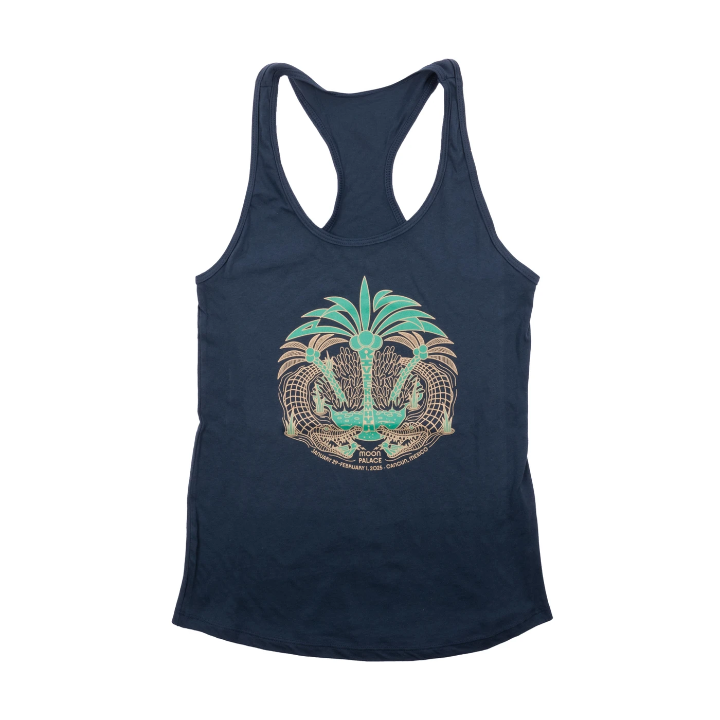 Phish Womens Coconut Jaws Gator Tank Top on Indigo