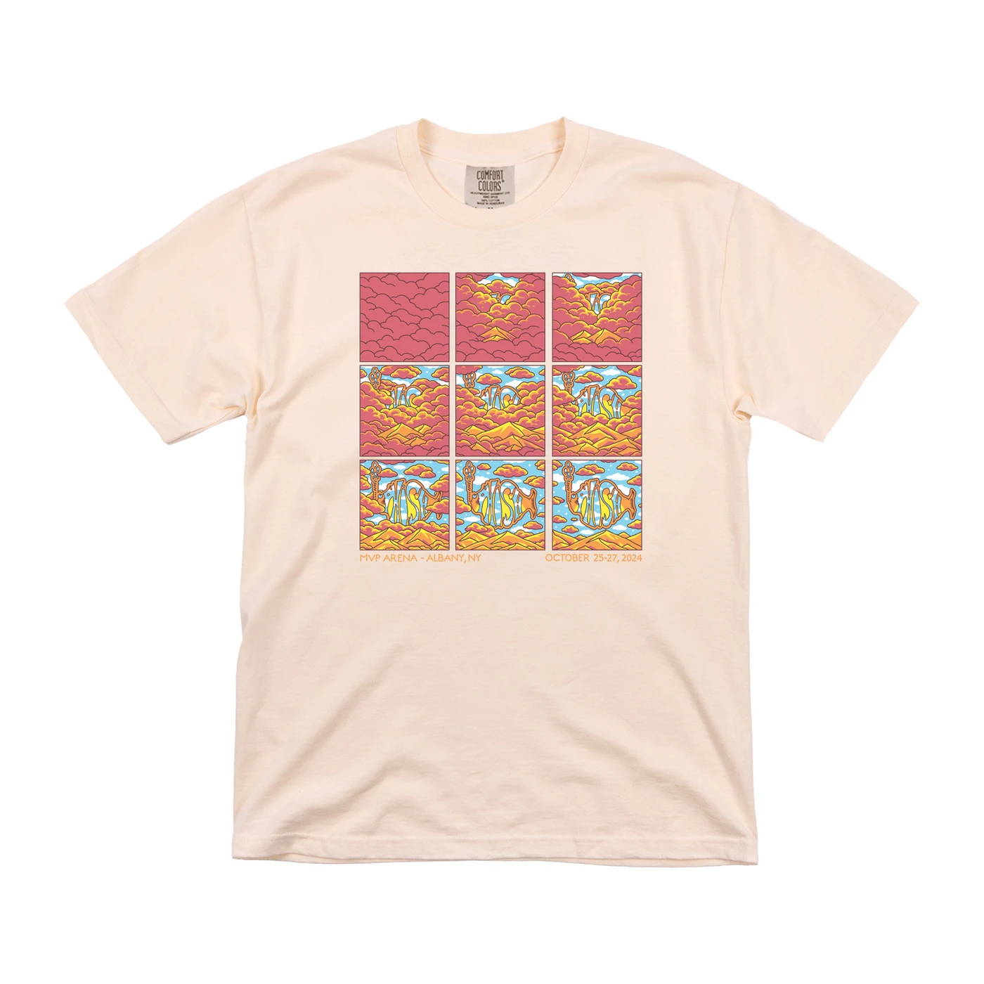 Phish Divided Sky Evolution Tee on Ivory