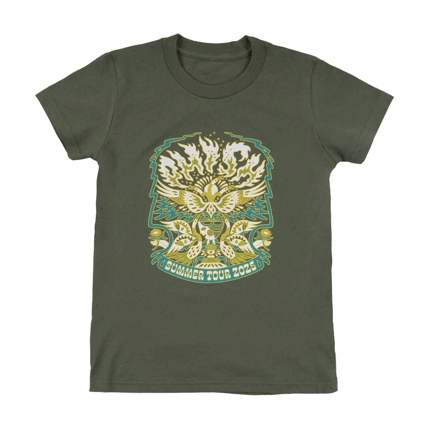 Phish Youth Flaming Bird Head  September Summer Tour Tee