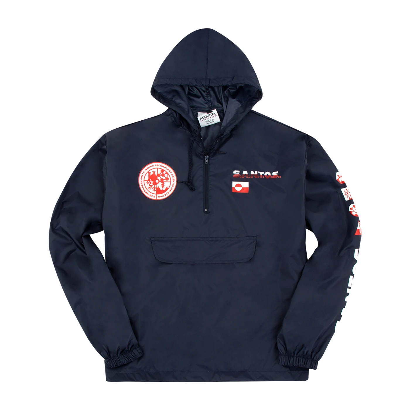 Phish S.A.N.T.O.S. Packable Half-Zip Pullover Windbreaker on Navy