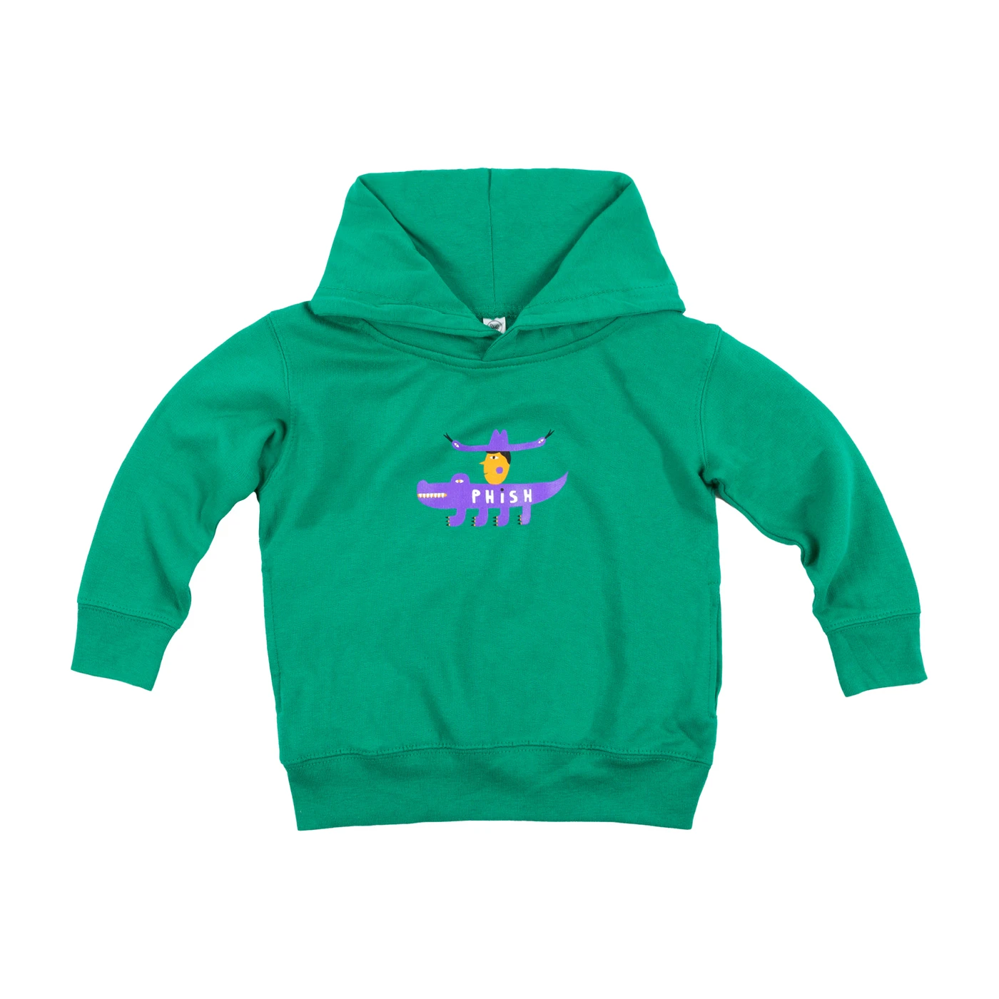 Phish Kids Gator Pullover Hoodie on Kelly Green