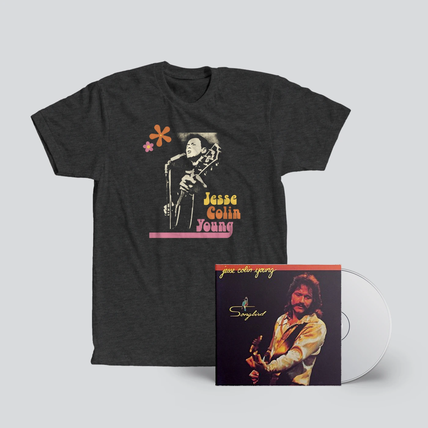 Jesse Colin Young Song Bird CD + 60s Vintage Tee Bundle