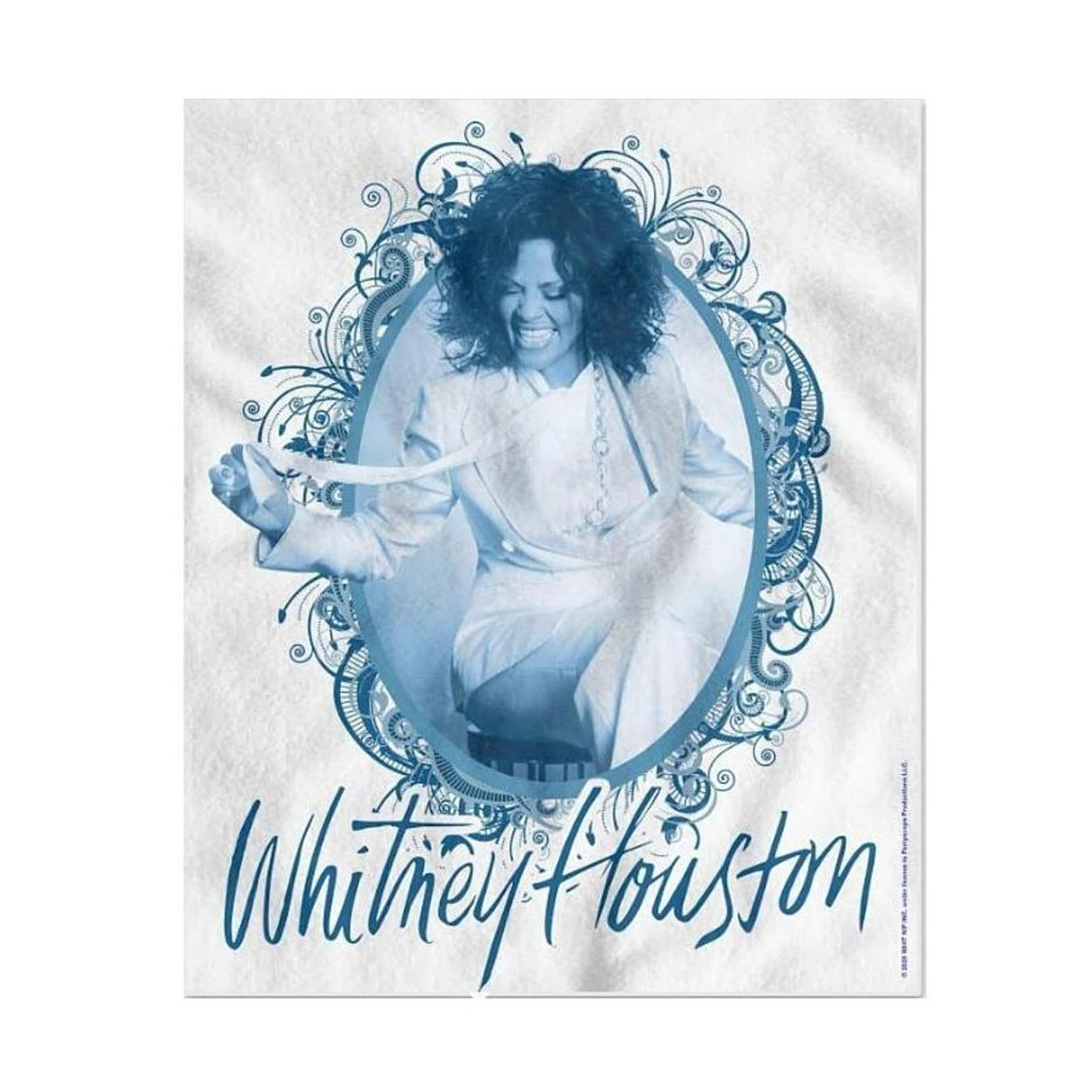 Whitney Houston Vintage Frame Fleece Blanket
