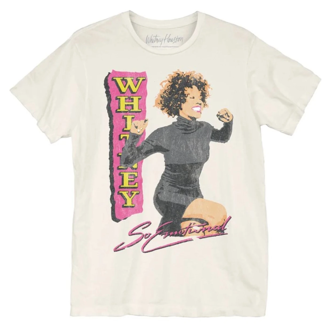 Whitney Houston Contrast Whitney Vintage Print T-Shirt