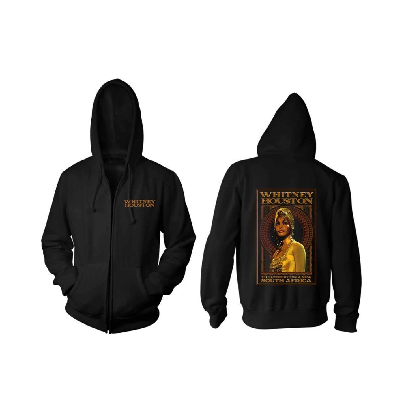 Whitney Houston South Africa Zip Hoodie