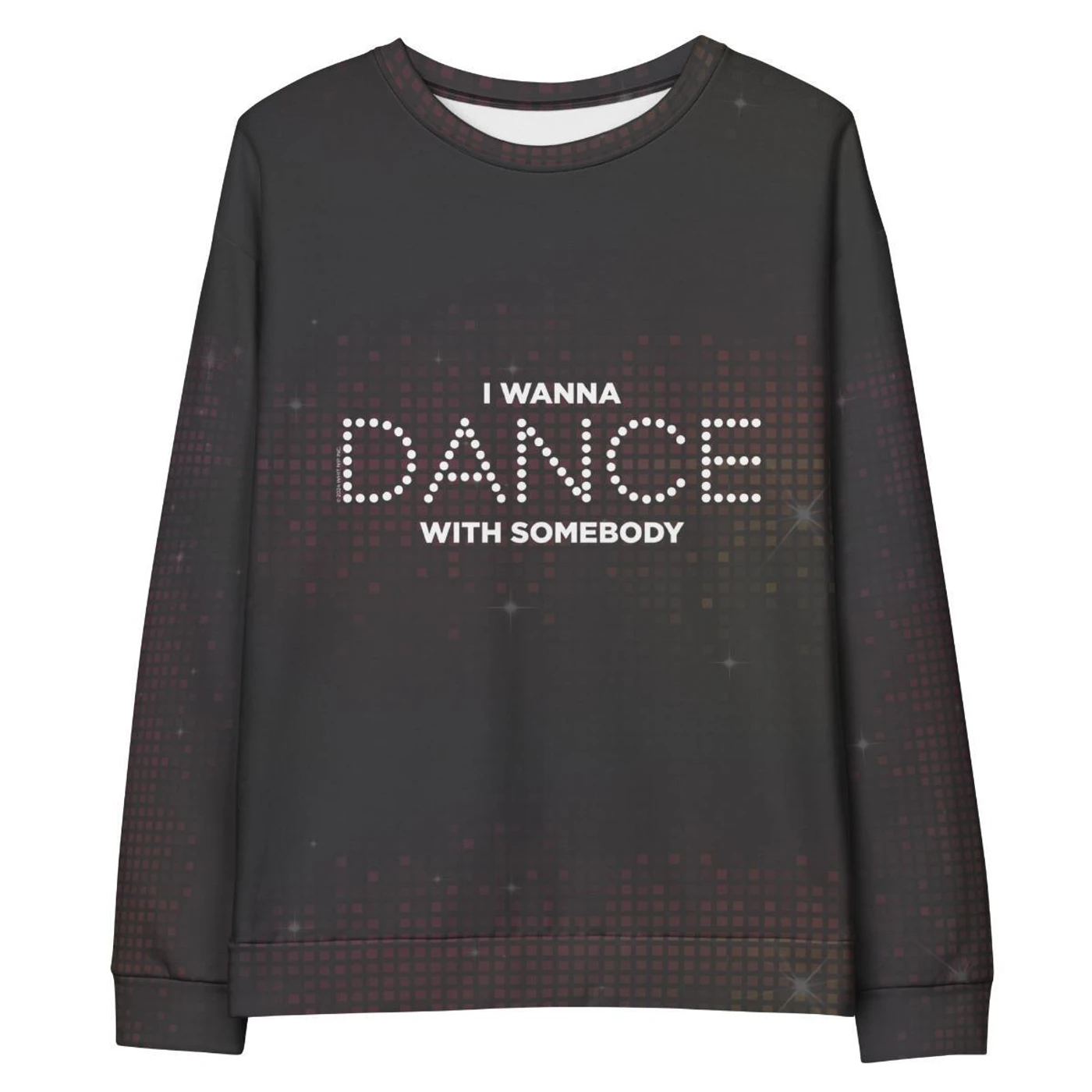Whitney Houston I Wanna Dance With Somebody Sweatshirt | Grey Sparkle