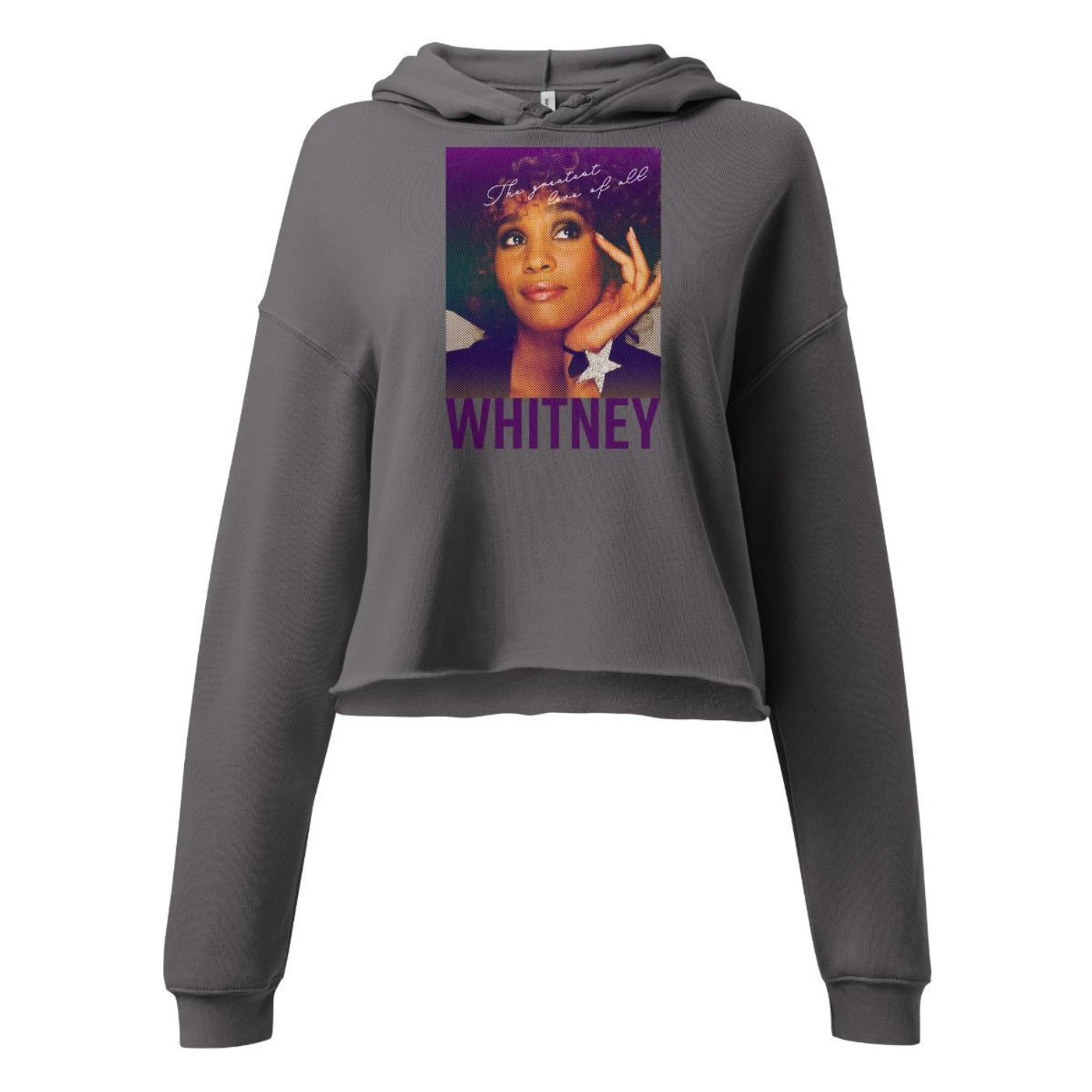 Whitney Houston Vintage Portrait Cropped Hoodie