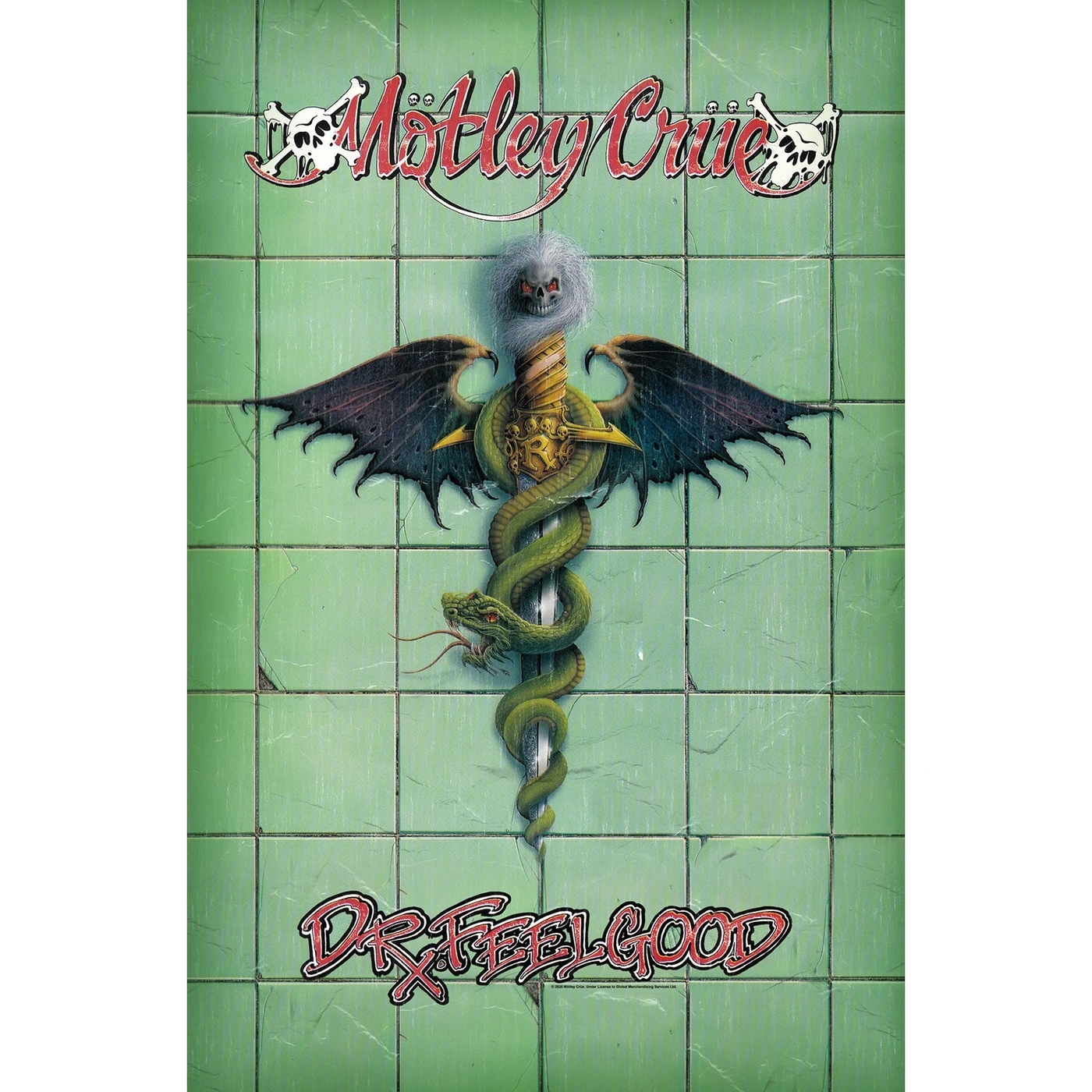Mötley Crüe - Textile Poster - Motley Crue Doctor Feelgood (Fáni)