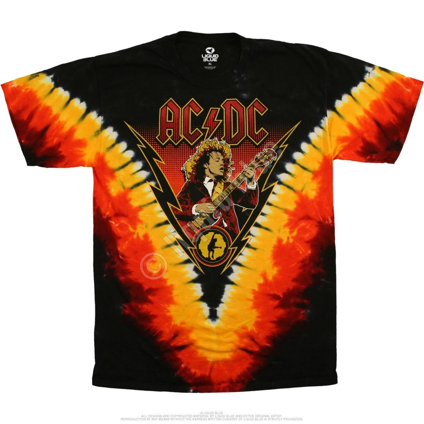 AC/DC Angus Lightning Tie-Dye T-Shirt