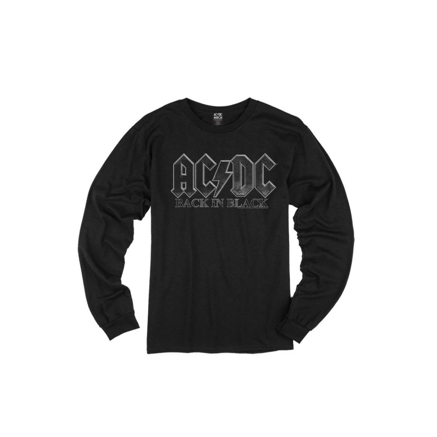 AC/DC Back in Black Charcoal Longsleeve T-shirt
