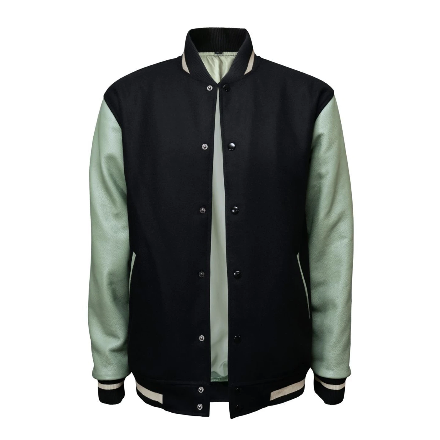 AC/DC Back in Black Leather Varsity Jacket