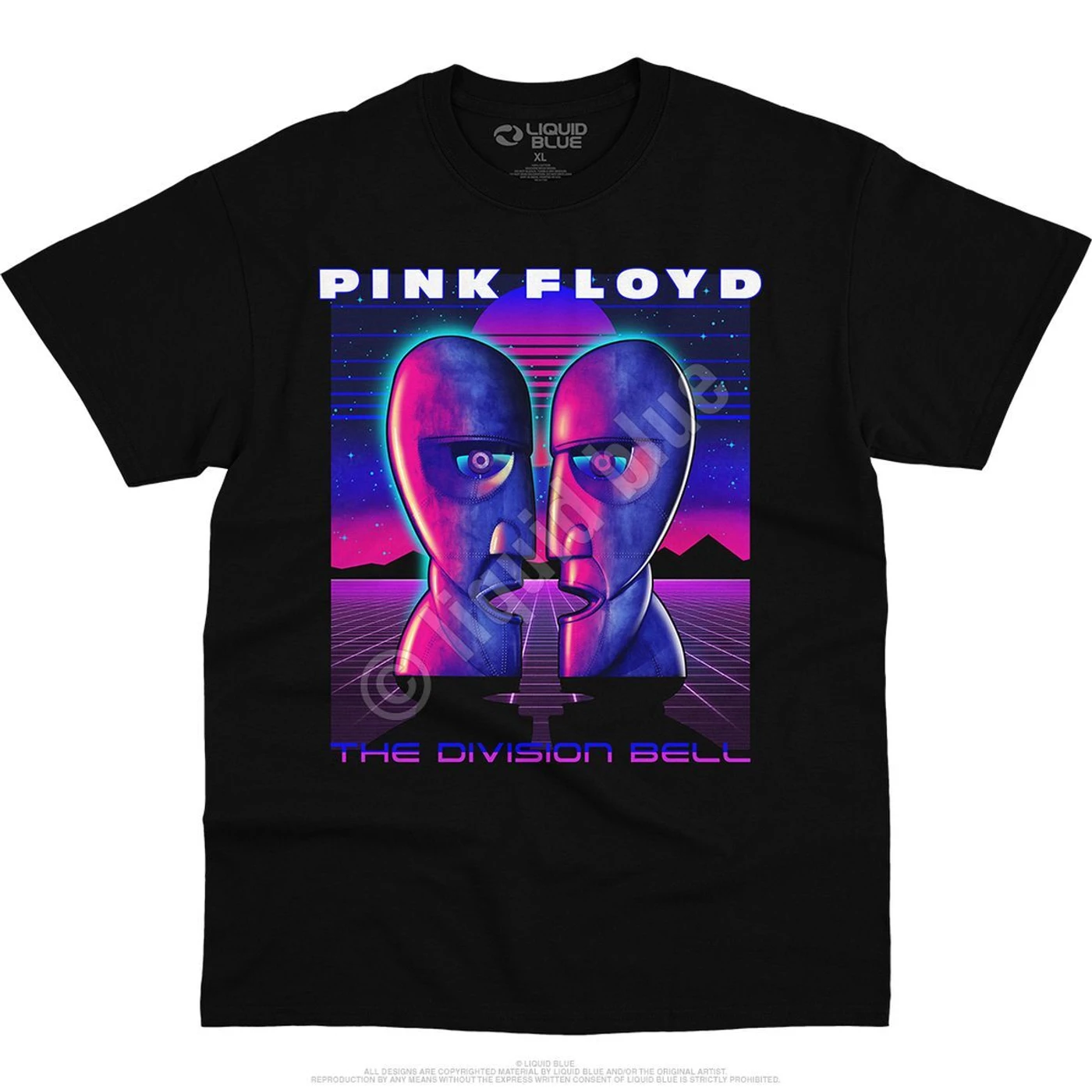 Pink Floyd Division Bell Vaporwave Black T-Shirt