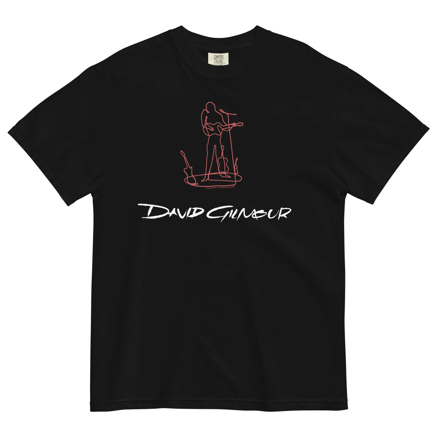 David Gilmour On an Island Red Sketch T-Shirt