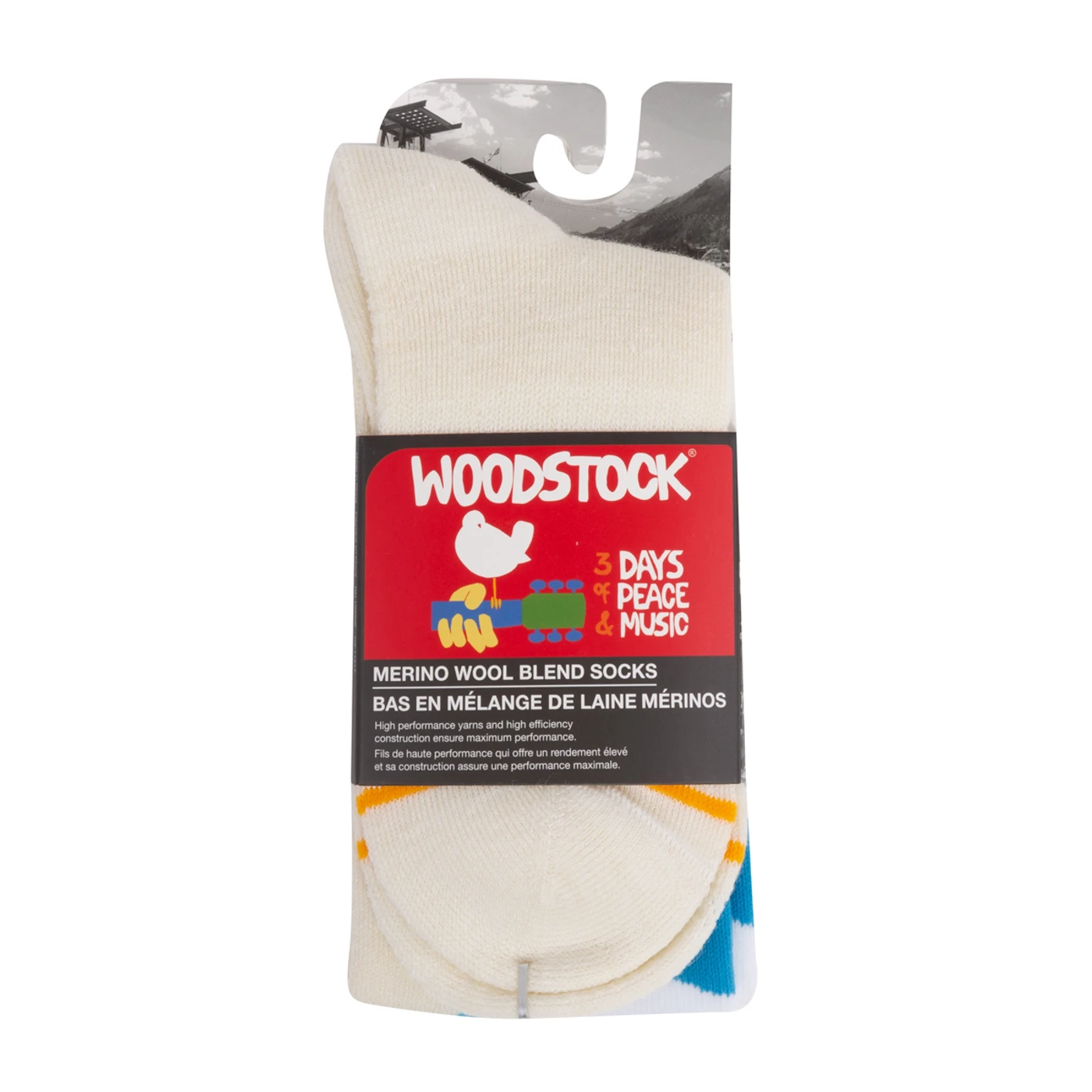 Woodstock Bird Guitar Wool Socks