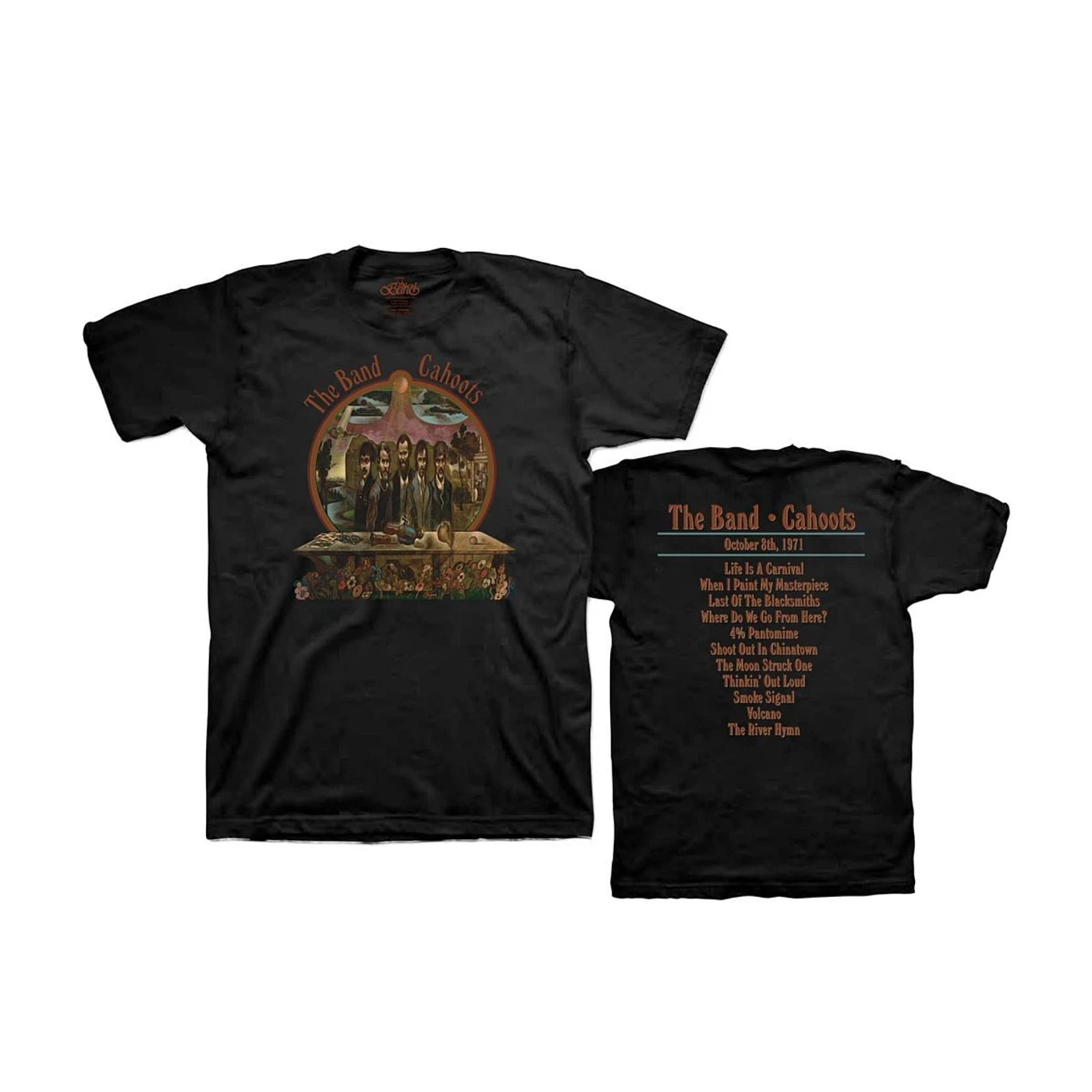 The Band Cahoots 50th Anniversary Black Or Grey T-Shirt