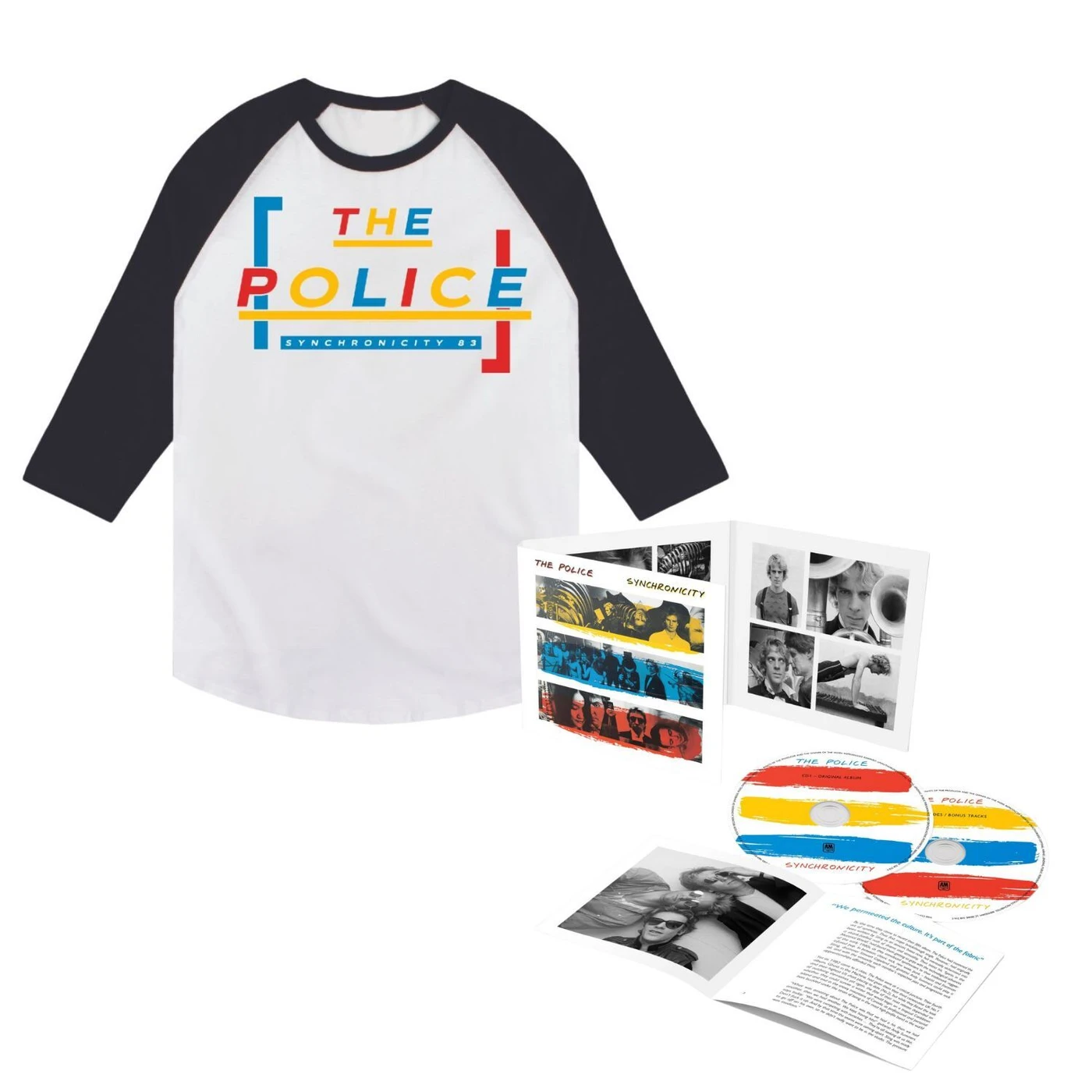 The Police Synchronicity 40 - Deluxe 2CD Box Set & Baseball Tee