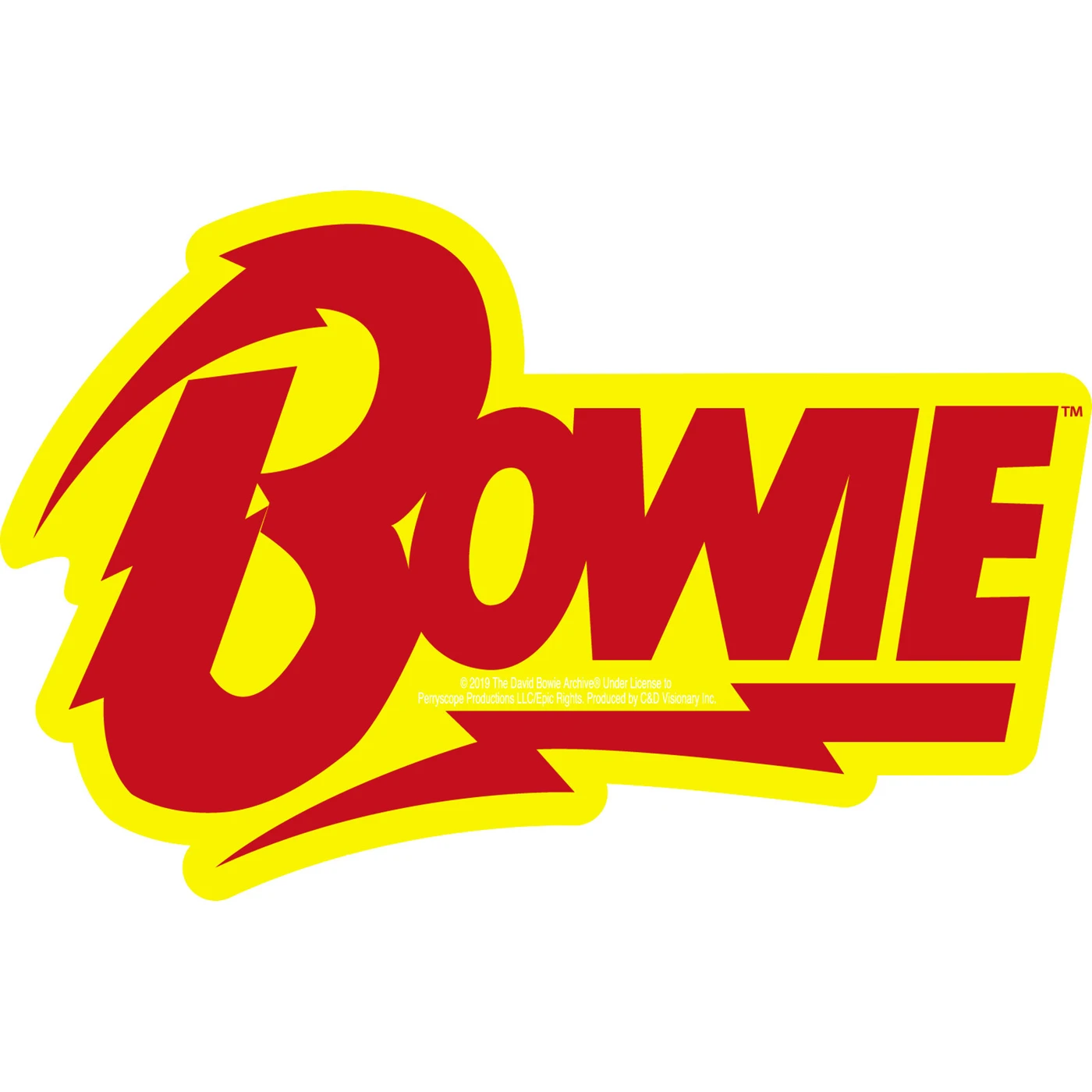 David Bowie Bolt Logo 5"x3.25" Sticker