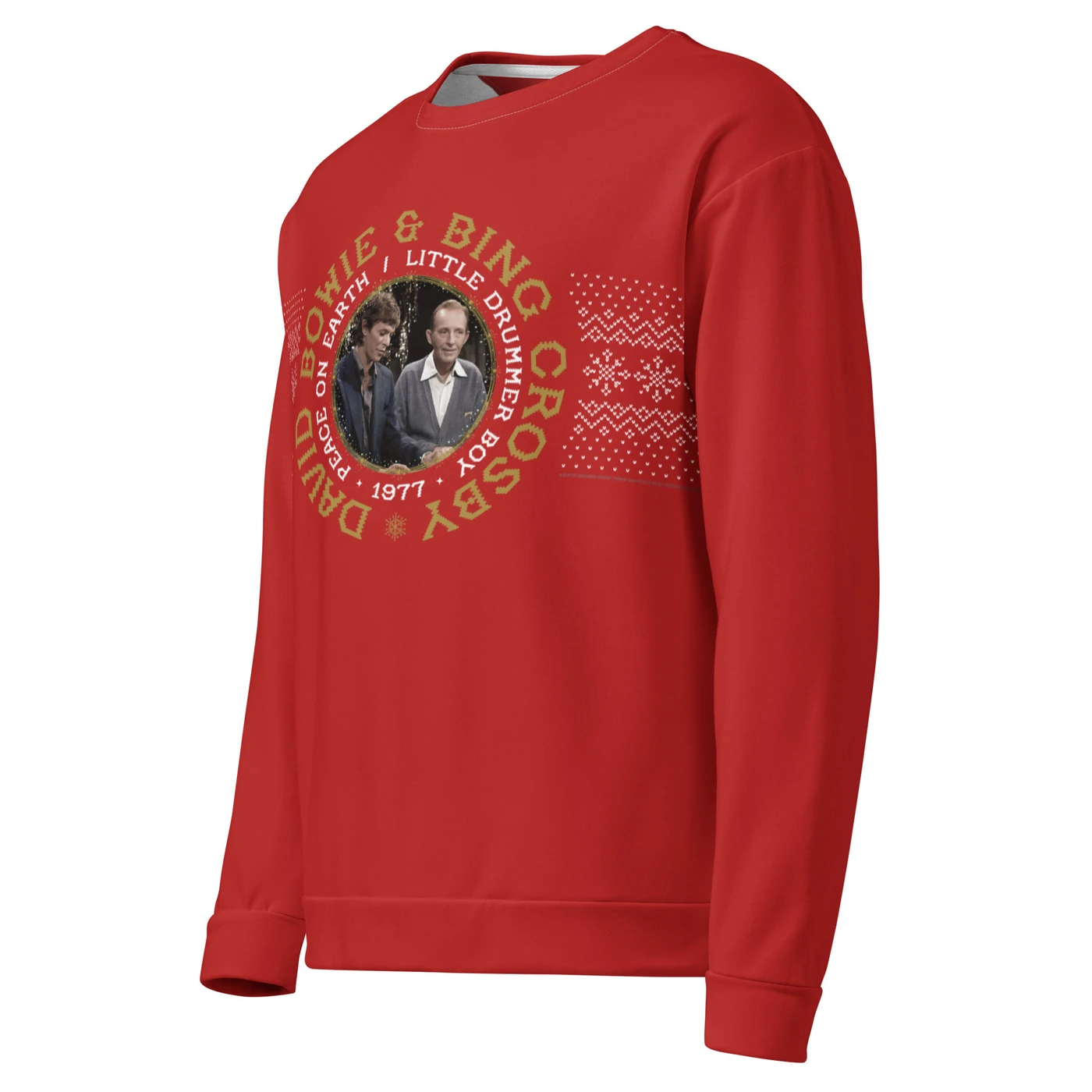 David Bowie & Bing Crosby Red Holiday Sweatshirt