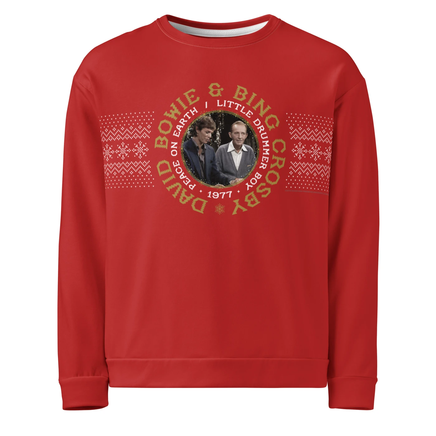 David Bowie & Bing Crosby Red Holiday Sweatshirt