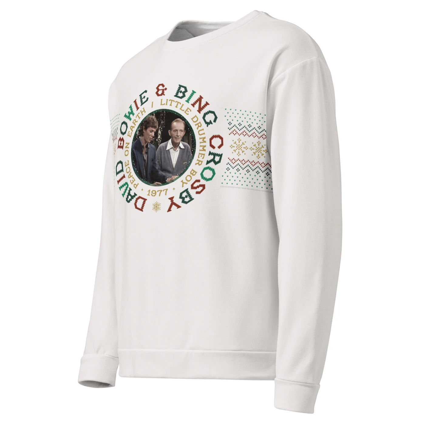 David Bowie & Bing Crosby White Holiday Sweatshirt