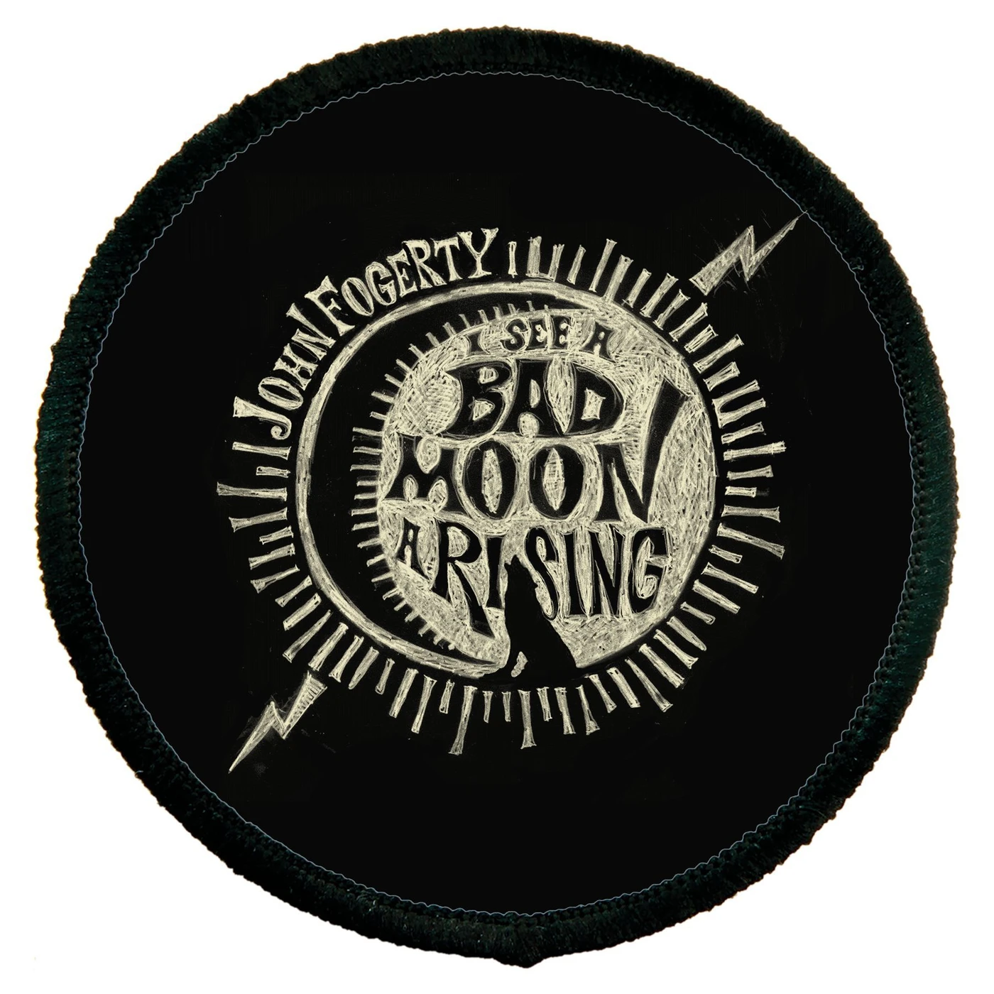 John Fogerty Bad Moon Wolf Round Patch