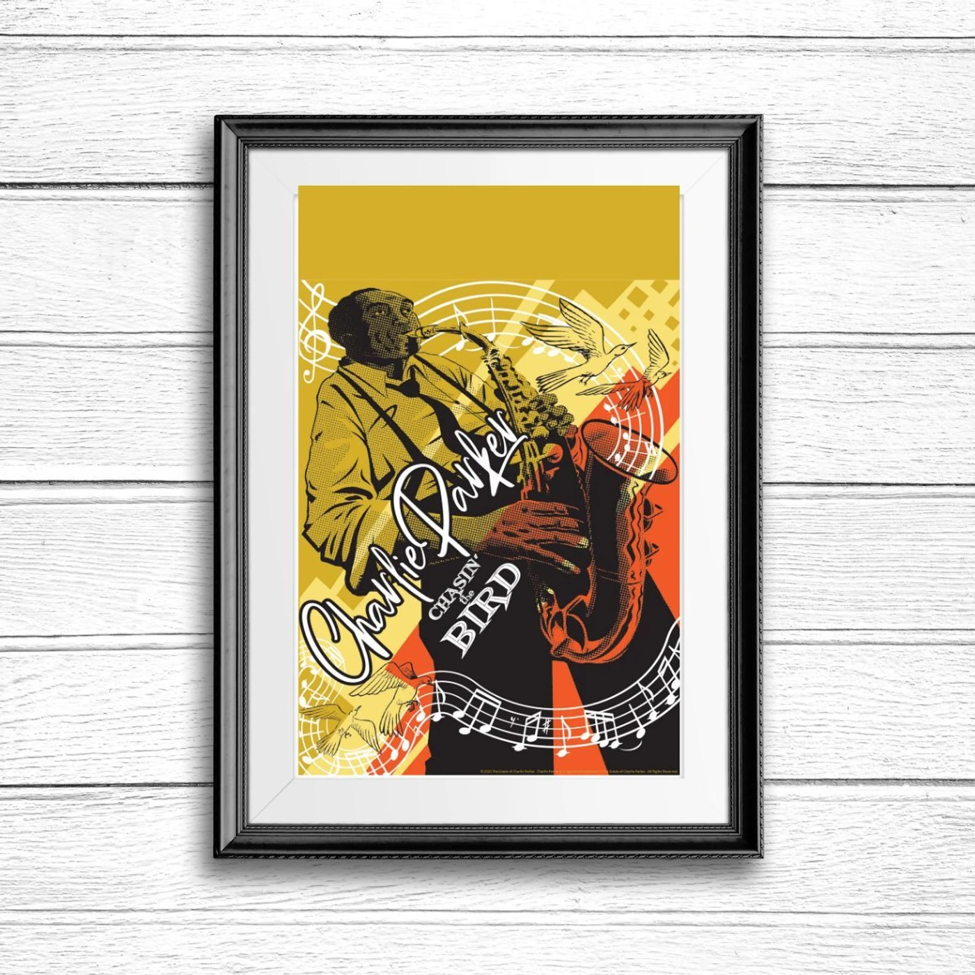 Charlie Parker Chasin The Bird: Noteworthy Print