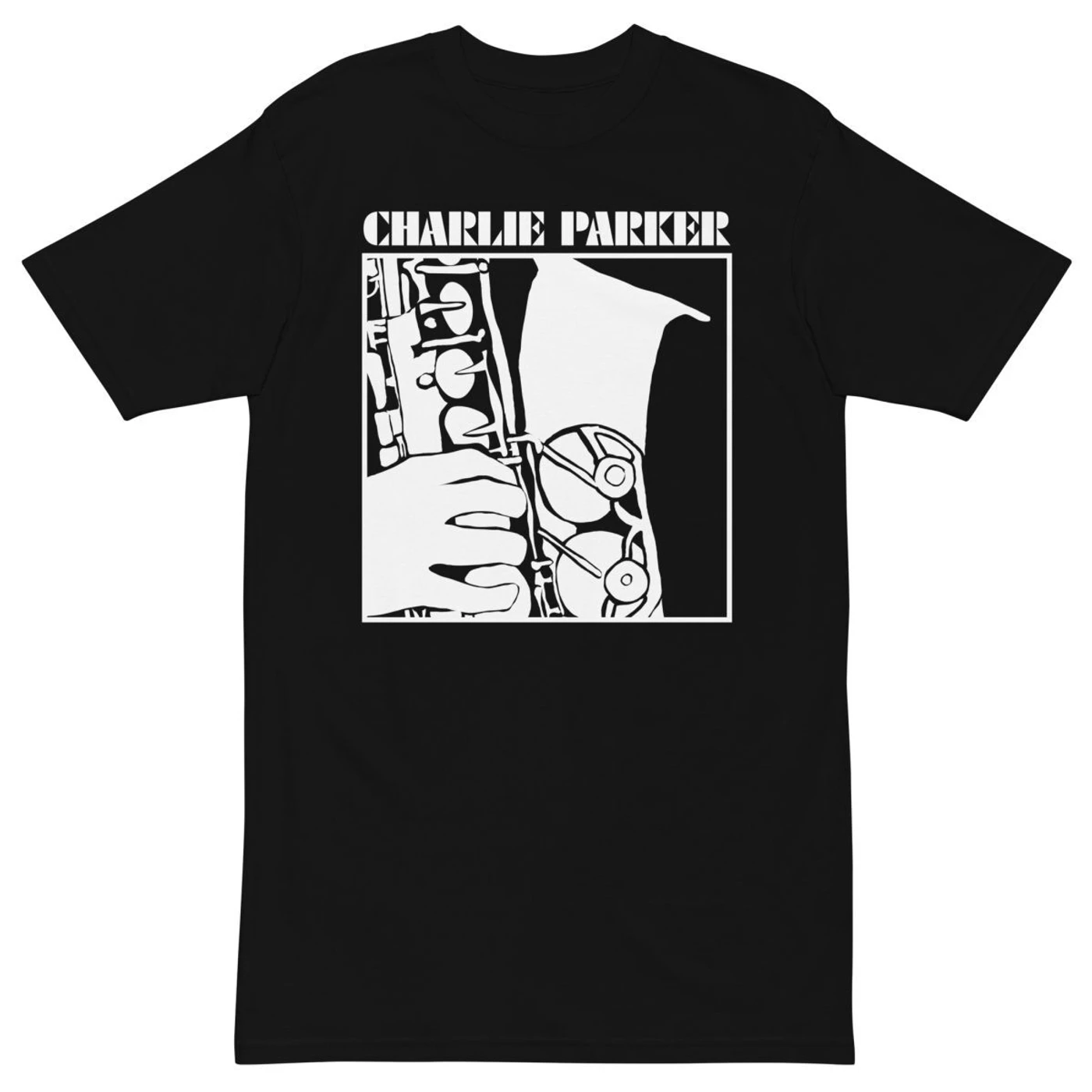 Charlie Parker Saxophone T-Shirt - Black