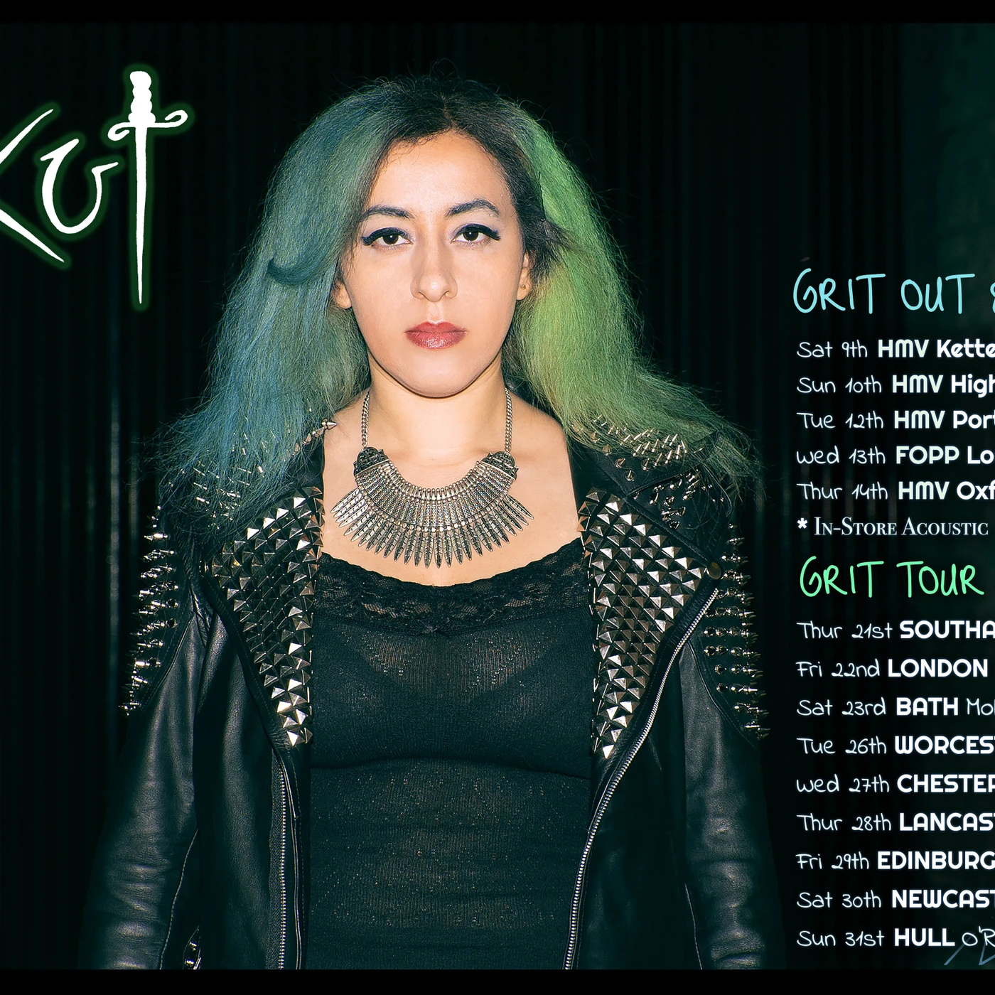 Thekut The Kut Signed GRIT July Tour A3 Poster in Postal Tube