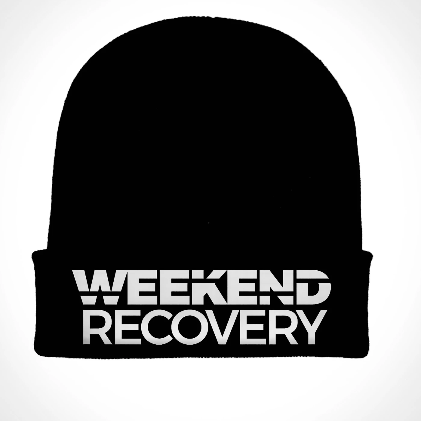 Weekend Recovery - Black Embroidered Logo Beanie