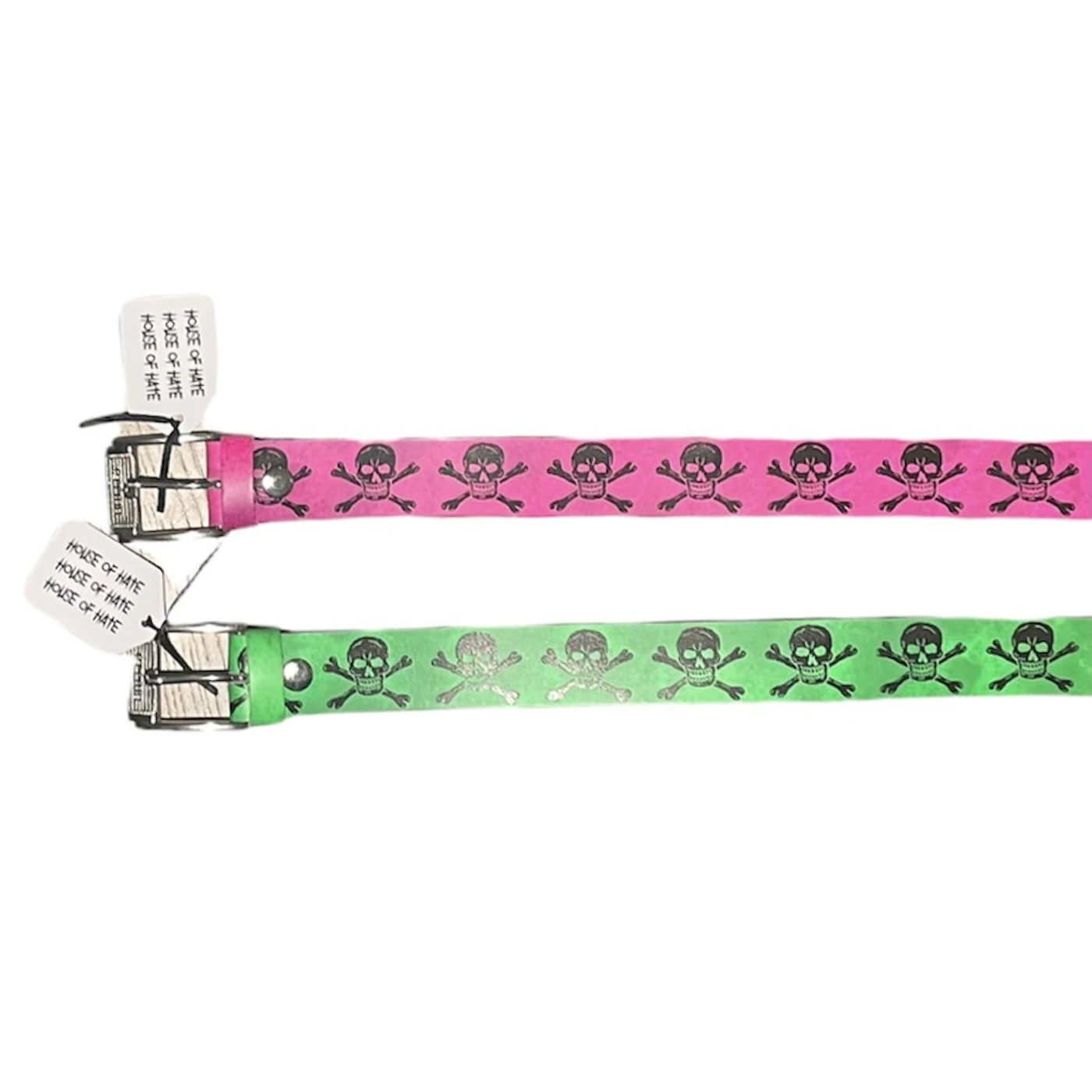 House of Hate "Skull and Crossbones" Real Leather Belt - Medium & XL Only