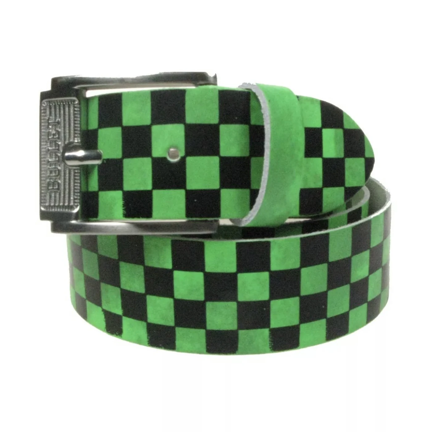 House of Hate "Neon Chequed" Real Leather Belt - Large & XL Only
