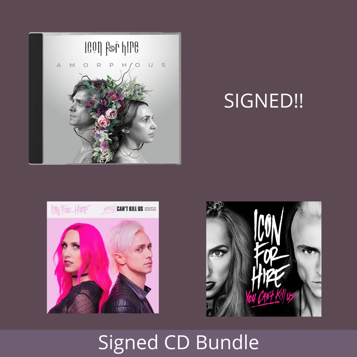 Icon For Hire Signed CD Bundle - Black Friday Special!