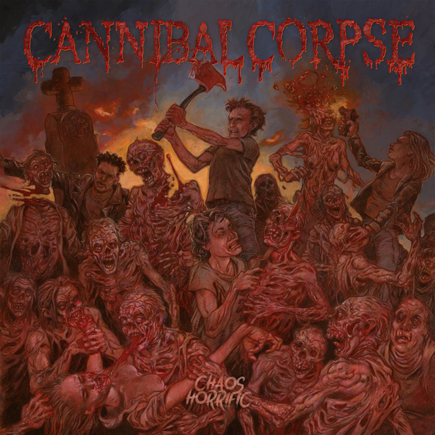 Cannibal Corpse CHAOS HORRIFIC (BLUE VINYL) Vinyl Record