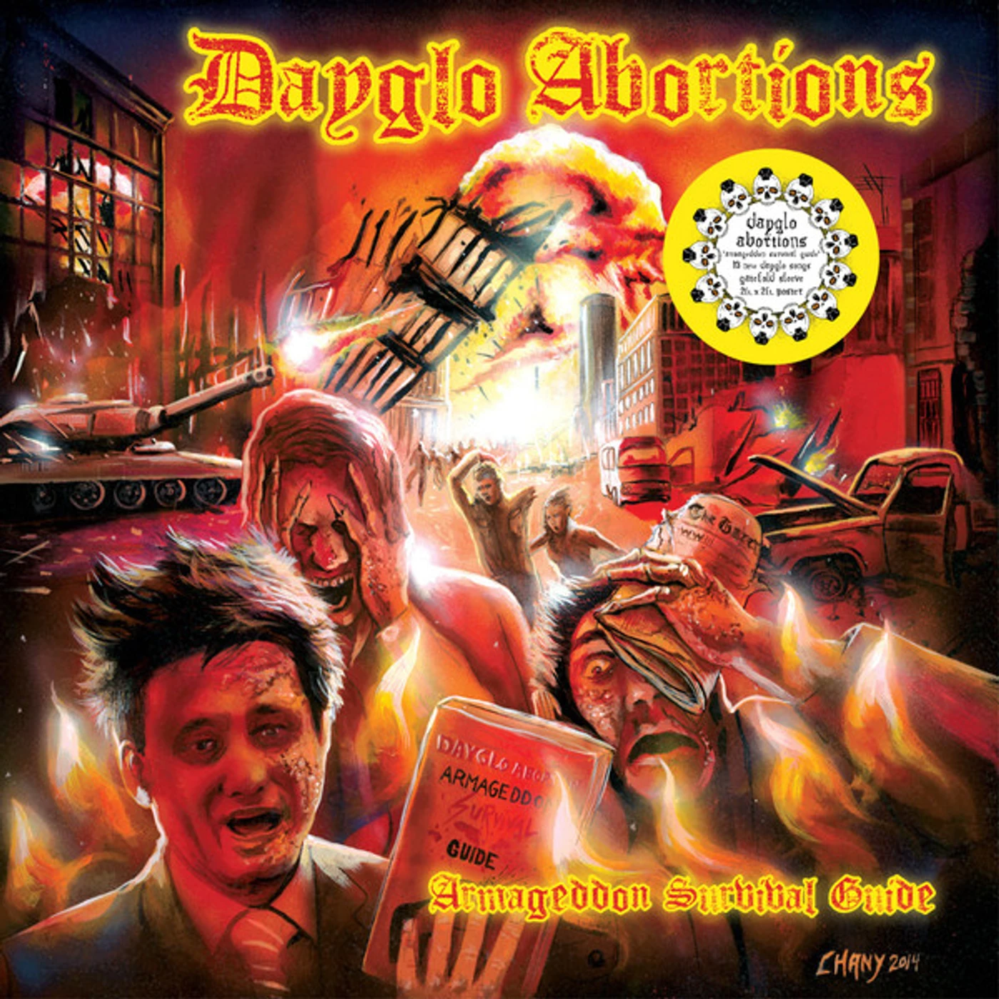 Dayglo Abortions Armageddon Survival Guide (Orange Gatefold) Vinyl Record