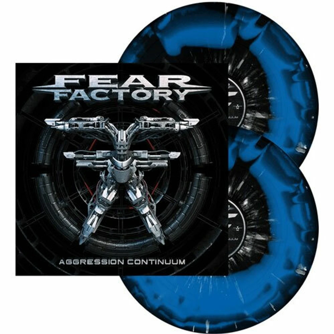 Fear Factory AGGRESSION CONTINUUM (2LP/BLACK BLUE WITH WHITE SPLATTER VINYL/LIMITED) Vinyl Record