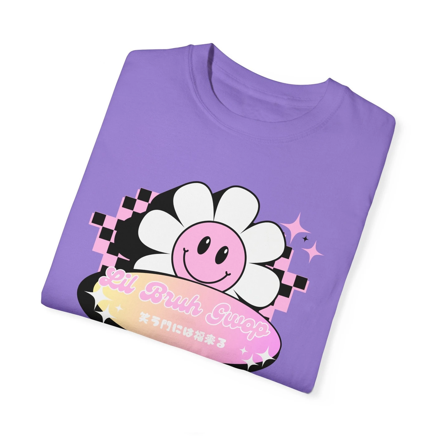 Lil Bruh Gwop SMILE FLOWER TEE - PURPLE